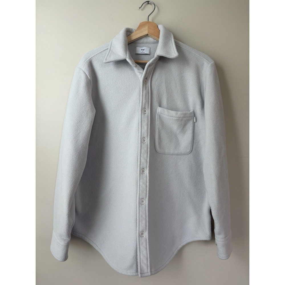 Aritzia TNA Polar Shirt Jacket Size 2 light gray